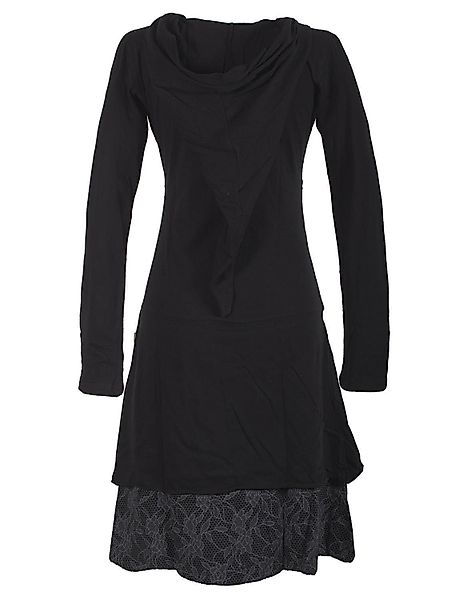 Vishes Jerseykleid Langarm Lagenlookkleid mit Zipfelkapuze günstig online kaufen