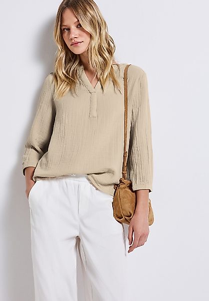 STREET ONE Hemdbluse 3/4-Arm im Musselin-Look günstig online kaufen