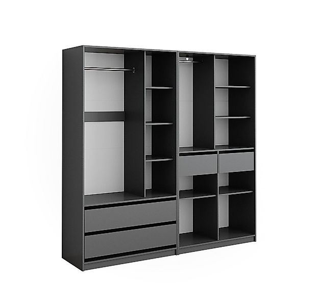 Vicco Kleiderschrank Elmo, Anthrazit, 100 x 200 cm 2er Set günstig online kaufen