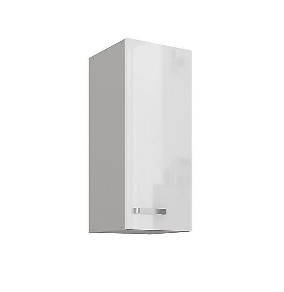 Küchen-Preisbombe Hängeschrank 30 cm Küche Bianca Weiß Hochglanz + Grau Küc günstig online kaufen