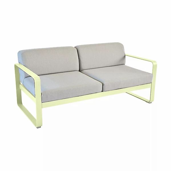 Bellevie Lounge-Sofa 2-Sitzer A6 Zitronensorbet 79 Flanellgrau günstig online kaufen