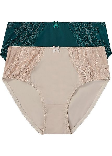 bonprix Maxislip (Packung, 2-St) mit elastischer Spitze, aus Polyamid und E günstig online kaufen