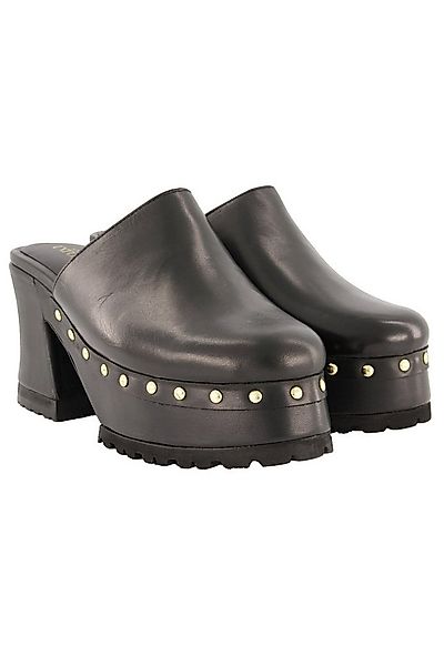 Studio Untold Leder-Clogs echtes Leder goldene Nieten Weite H Sandalette günstig online kaufen