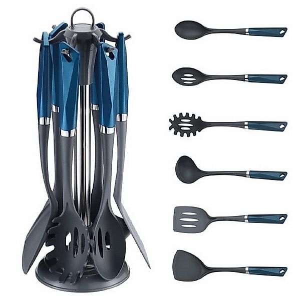 Michelino Kochlöffelhalter 7-tlg. Küchenhelfer-Set + Ständer Kochbesteck Sp günstig online kaufen