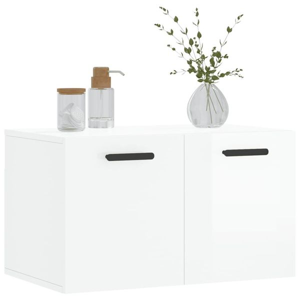 vidaXL Hängeschrank Wandschrank Hochglanz-Weiß 60x36,5x35 cm günstig online kaufen