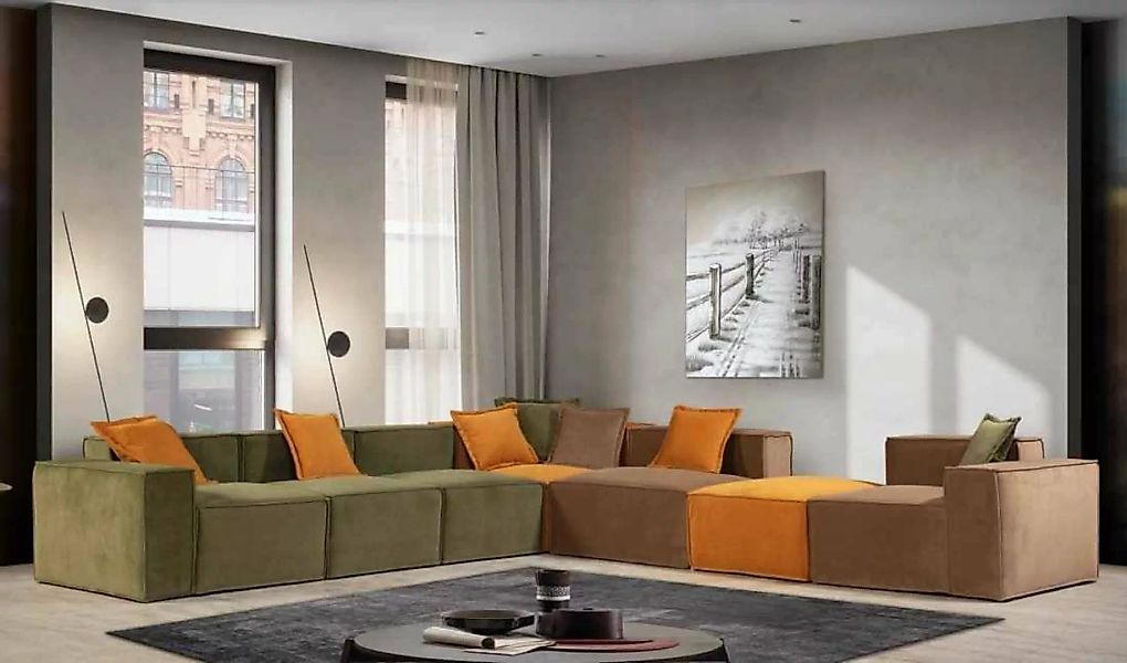JVmoebel Ecksofa Moderne L-Form Couch Luxus Wohnzimmer Ecksofa Eckcouch Tex günstig online kaufen