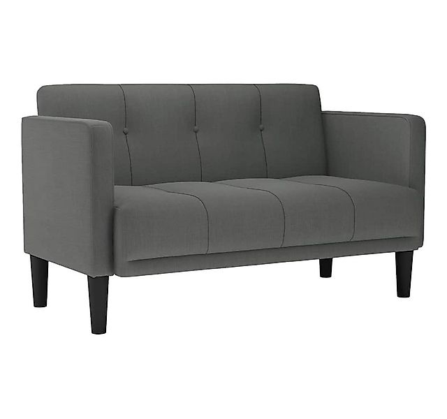 vidaXL Sofa Zweisitzer-Sofa Dunkelgrau 111 cm Stoff, 1 Teile günstig online kaufen