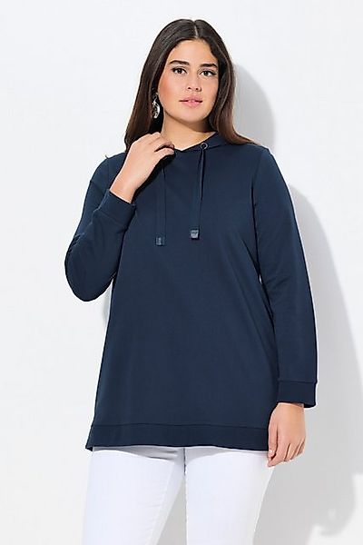 Ulla Popken Sweatshirt Long-Hoodie A-Linie Kapuze günstig online kaufen
