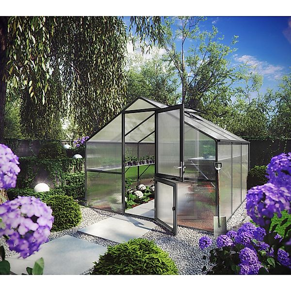KGT Gewächshaus Orchidee Anthrazitgrau 9,59 m² günstig online kaufen