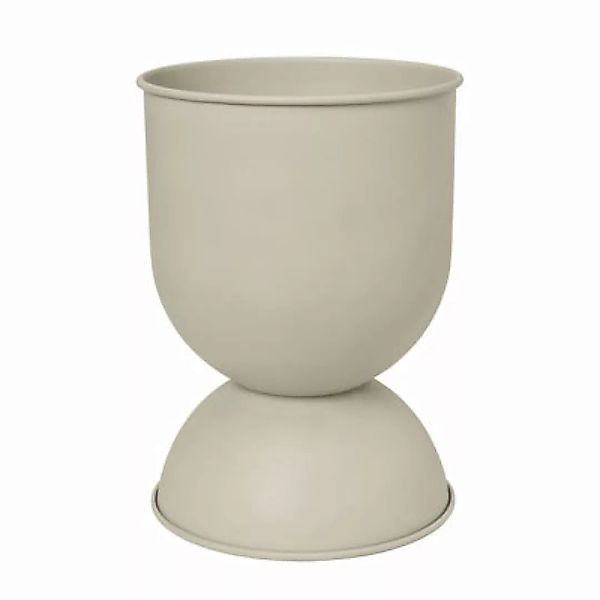 Blumentopf Hourglass Large metall beige / Ø 50 x H 73 cm - Ferm Living - Be günstig online kaufen