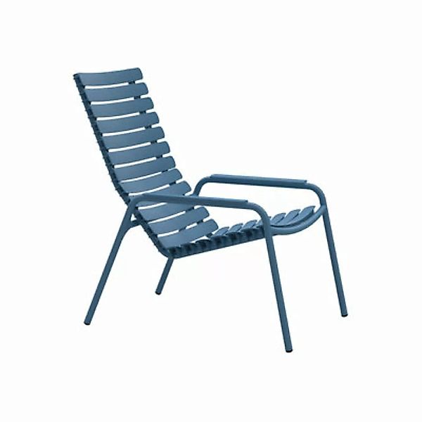 Lounge-Sessel ReCLIPS plastikmaterial blau / Armlehnen Metall - Recycling-K günstig online kaufen
