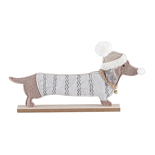 Gasper Dekoobjekt Filz-Dackel auf Holzbasis ca. günstig online kaufen