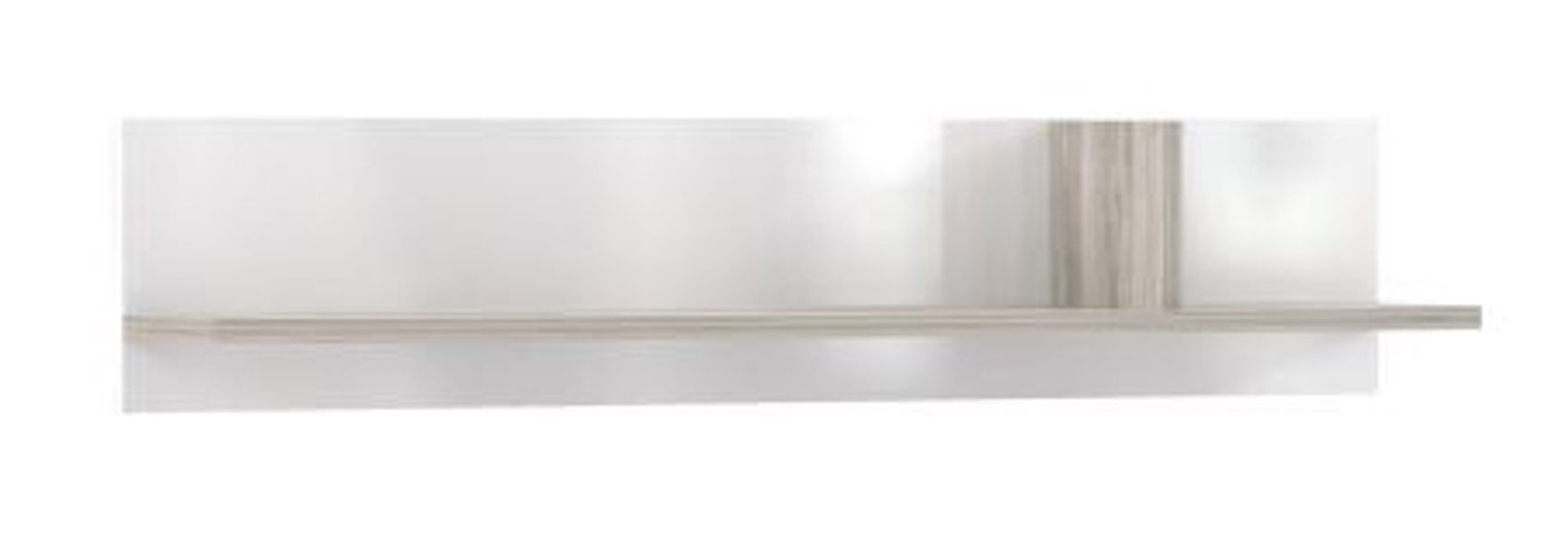 Wandregal 139cm RONDINO von Forte Weiss / Sandeiche günstig online kaufen