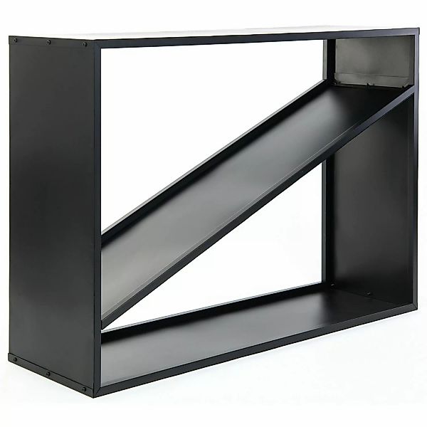 Westmann Kaminholzregal 115 cm x 35 cm x 80 cm Schwarz günstig online kaufen