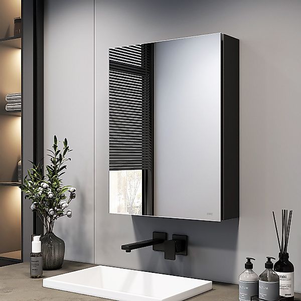 EMKE Spiegelschrank 50x65 cm 1-tütig Spiegelschränke Badezimmer Spiegelschr günstig online kaufen