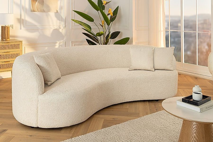 riess-ambiente 3-Sitzer ATELIER 230cm beige-Bouclébezug, Sofa, Zierkissen, günstig online kaufen