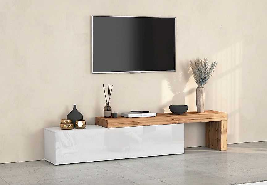 INOSIGN Lowboard "Chronos TV-Board, TV-Schrank", (1 St., Breite verstellbar günstig online kaufen