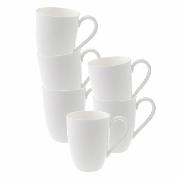Villeroy & Boch Becher "Henkelbecher Anmut 300 ml 6er Set weiß" günstig online kaufen