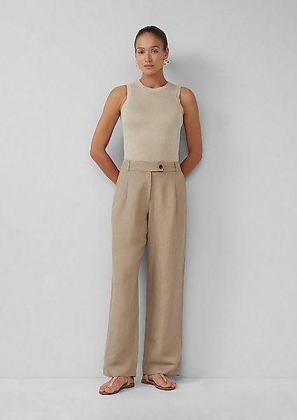 s.Oliver Chinos Hose Relaxed-Fit-Hose aus Leinenmix mit Extra Wide Leg günstig online kaufen