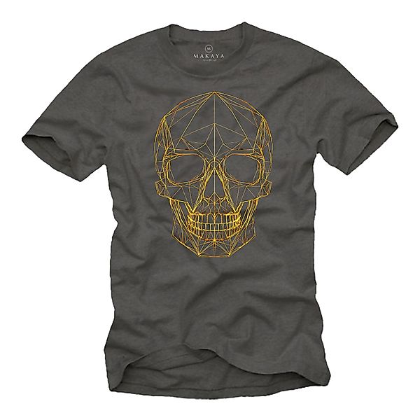 MAKAYA Print-Shirt mit Totenkopf Motiv Feine günstig online kaufen