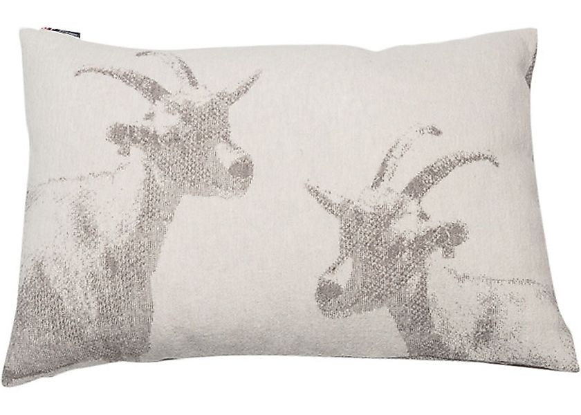 DAVID FUSSENEGGER Kissenhülle Silvretta 'Ziegen' 40 x 60 cm Rauch günstig online kaufen
