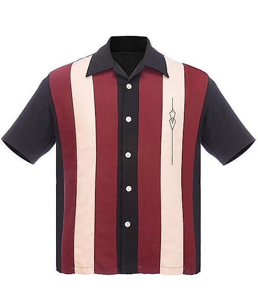 Steady Clothing Kurzarmhemd The Sheen Black Stone Bug Vintage Bowling Shirt günstig online kaufen