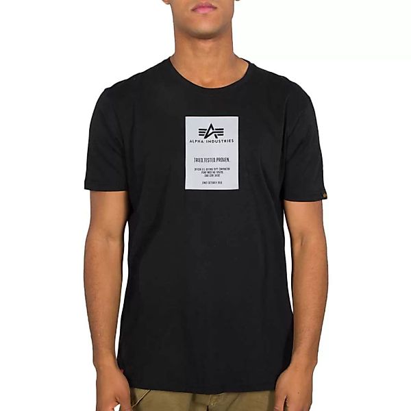 Alpha Industries Reflective Label Kurzärmeliges T-shirt 2XL Black günstig online kaufen