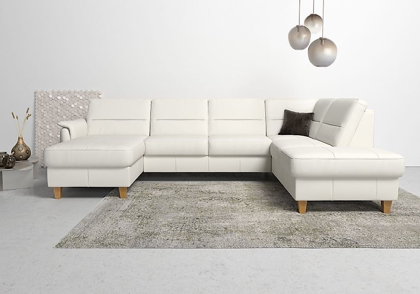 Home affaire Wohnlandschaft "Palmera U-Form, B: 308 cm", optional Bettfunkt günstig online kaufen