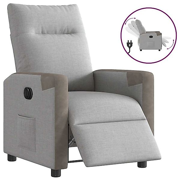 vidaXL Relaxsessel Elektrisch Wolkengrau Stoff 3324079 günstig online kaufen