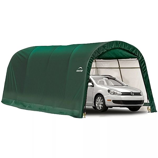 ShelterLogic Garage-in-a-Box Round Top 18,3 m² Grün 610 cm x 300 cm x 240 c günstig online kaufen