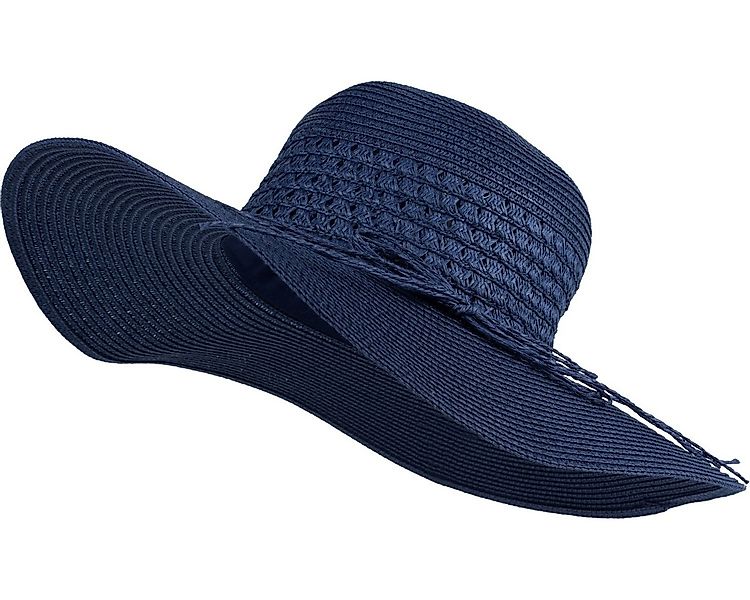 styleBREAKER Sonnenhut Großer Sonnenhut mit Hutband und Schleife Strohhut ( günstig online kaufen