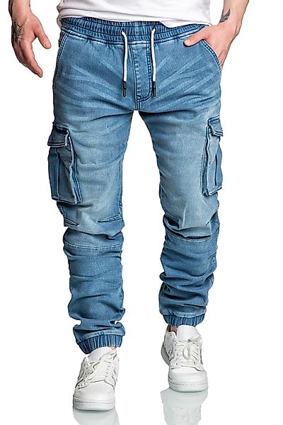 Amaci&Sons Cargojeans ALSIP Sweathose im Denim günstig online kaufen