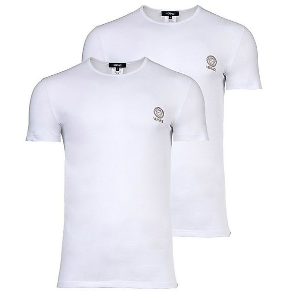 Versace T-Shirt Herren T-Shirt, 2er Pack - Unterhemd, Rundhals, (Packung, 2 günstig online kaufen