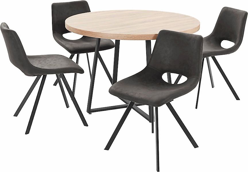 Home affaire Essgruppe 5 Stk. tlg. mit 4 Stühle günstig online kaufen