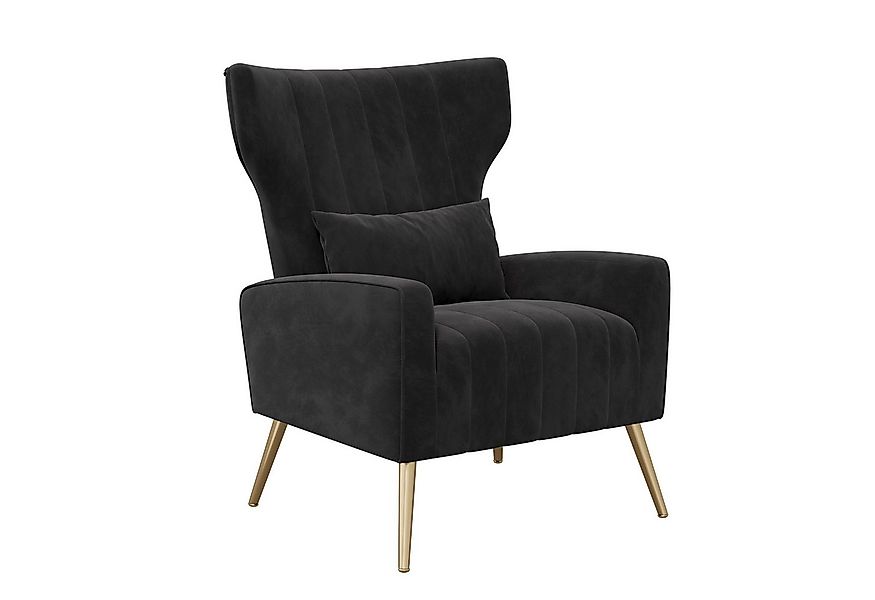 HawthyHome Ohrensessel mit Samtbezug Moderner Loungesessel– Hohe Rückenlehn günstig online kaufen