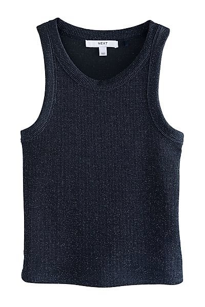Next Trägertop Geripptes Metallic-Tanktop mit Racerback günstig online kaufen