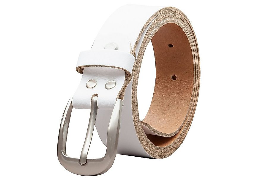 COLOGNEBELT Ledergürtel OM32-SL-Weiss MADE IN GERMANY, Weiss Kürzbar, 100 % günstig online kaufen