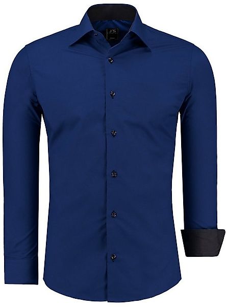 J'S FASHION Businesshemd JS12105 Slim Fit Langarm Herren Hemd mit farblich günstig online kaufen