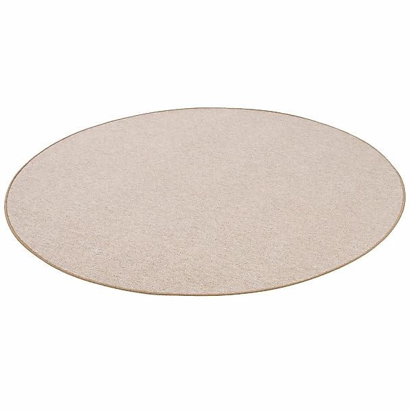 Snapstyle Feinschlingen Velour Teppich Strong Beige 200cm Rund günstig online kaufen