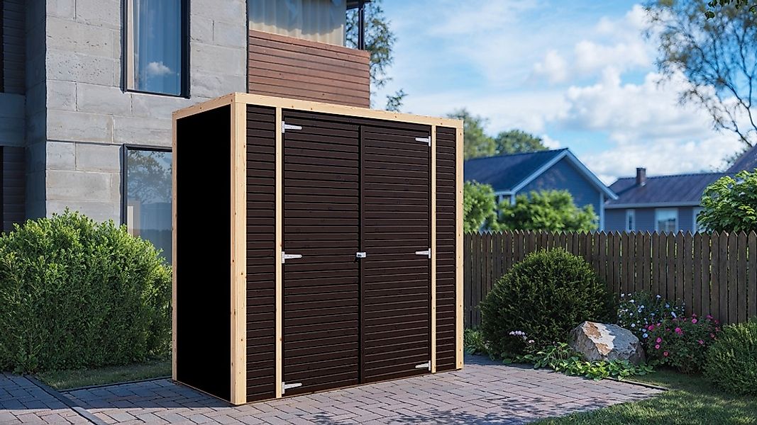 BERTILO Gerätehaus "Box 1, in verschiedenen Farben", Hohe Doppeltür, hohe W günstig online kaufen