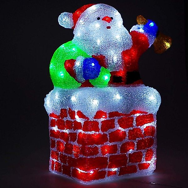 Mojawo Lichtervorhang LED Santa Claus Weihnachtsmann günstig online kaufen