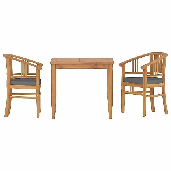 vidaXL 3-tlg Garten-Essgruppe Massivholz Teak Modell 27 günstig online kaufen