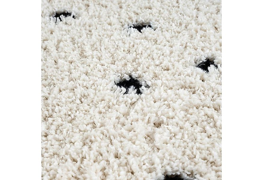TeppichHome24 Teppich Teppich gepunktet Creme Wohnzimmer weich modern flaus günstig online kaufen
