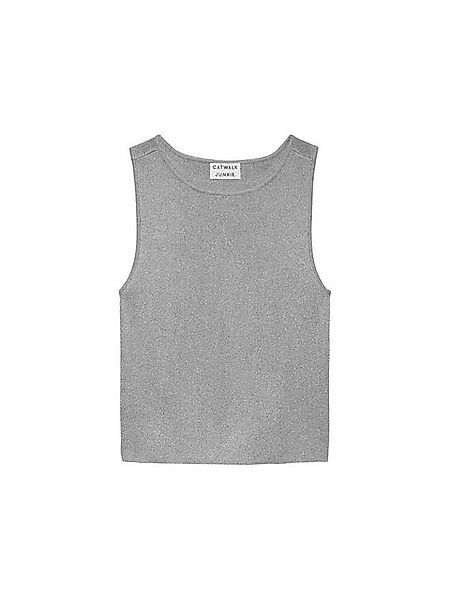 Catwalk Junkie Shirttop - Tank Top in Metallic-Optik - Stricktop - Ärmellos günstig online kaufen