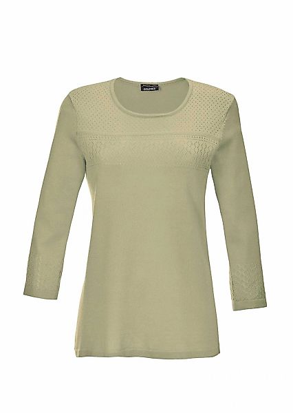 GOLDNER Rundhalspullover "Pullover mit schönem Ajourmuster" Zartes Ajourmus günstig online kaufen