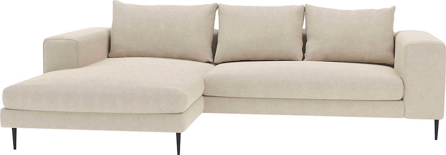 Home affaire Ecksofa "Aurora, L-Form, mit extra breiter Recamiere, 324 x 17 günstig online kaufen