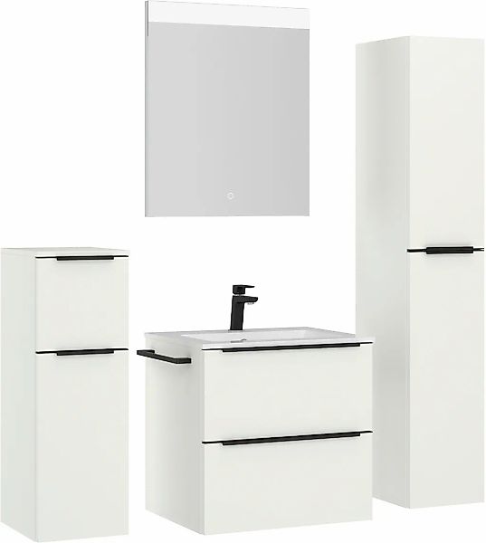nobilia Badmöbel-Set "Levere" vormontiert, mit Soft-Close, 4 Stk. tlg. günstig online kaufen