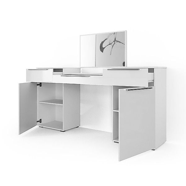 Vicco Schminktisch Lilli, Weiß Hochglanz, 190 günstig online kaufen