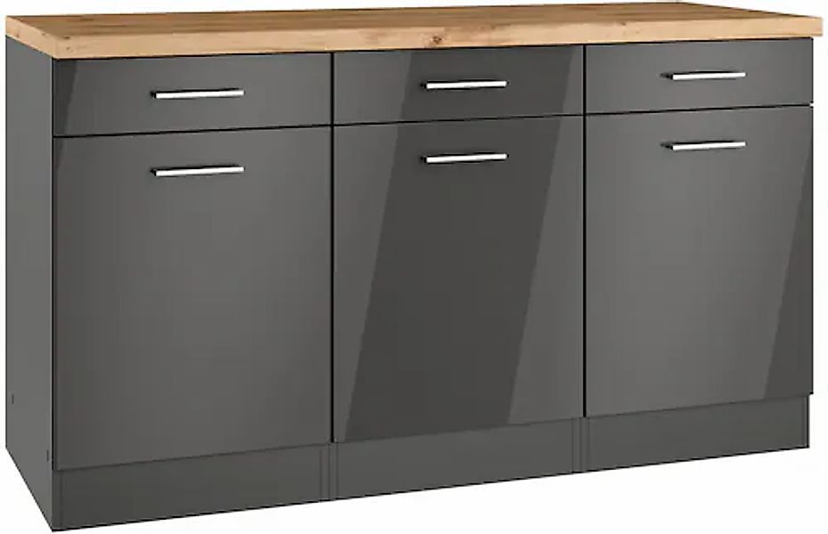 KOCHSTATION Unterschrank »KS-Milan« Unterschrank 150 cm, matte oder hochglä günstig online kaufen