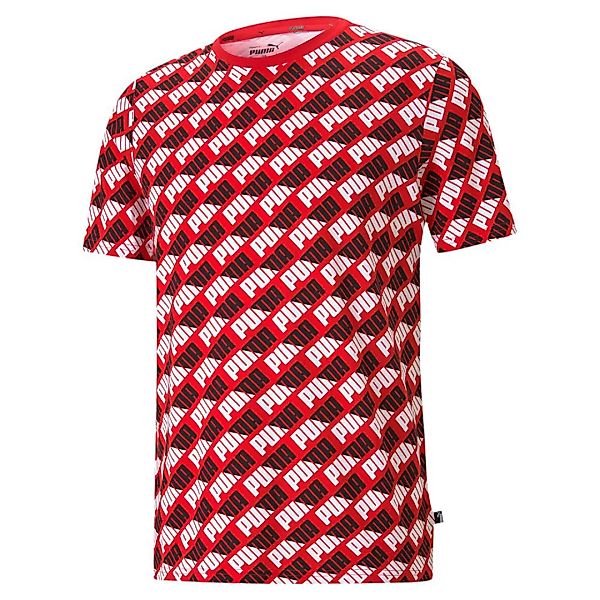 Puma Allover Print Kurzarm T-shirt L High Risk Red günstig online kaufen